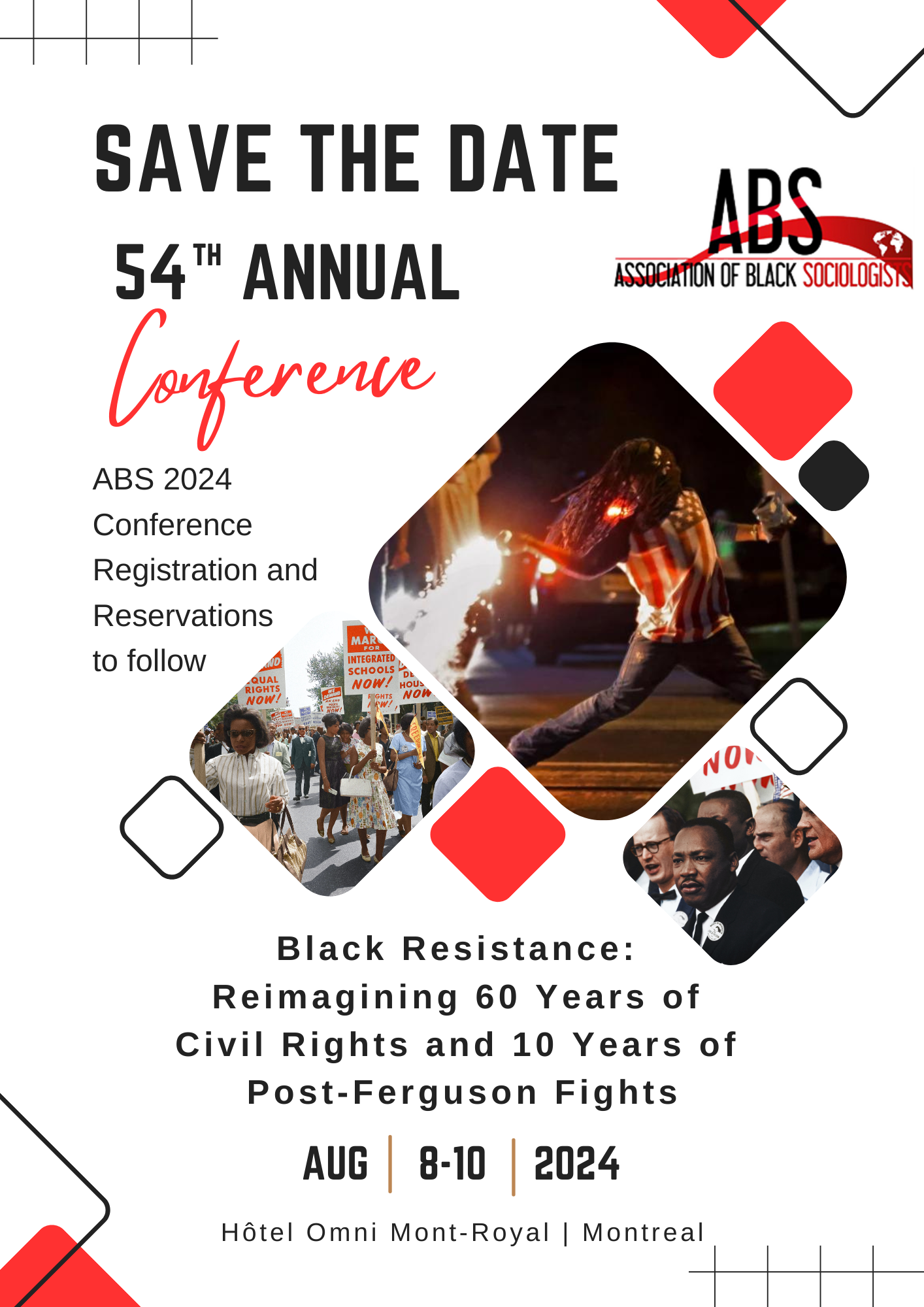 Save the date for the 54th annual ABS conference in Montreal. August 8-10, 2024.